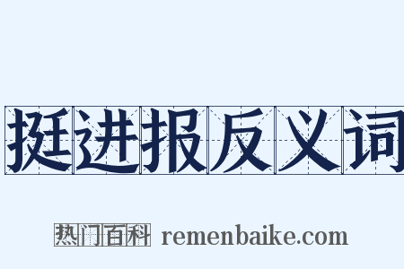 挺进报反义词是什么意思的图片